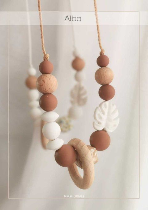 "Alba” – Collier de maternité pratique, doux et irrésistible