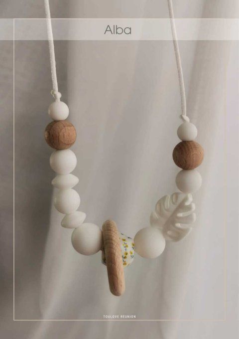 "Alba” – Collier de maternité pratique, doux et irrésistible