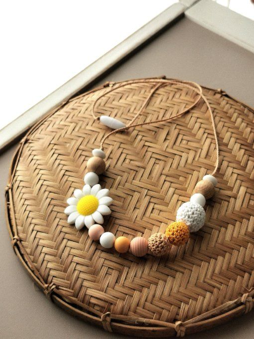 Collier de maternité personnalisé – Allaitement, portage & dentition