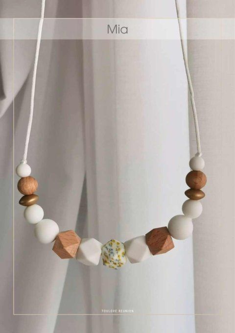 « Mia » – Collier de maternité épuré aux 3 perles diamant