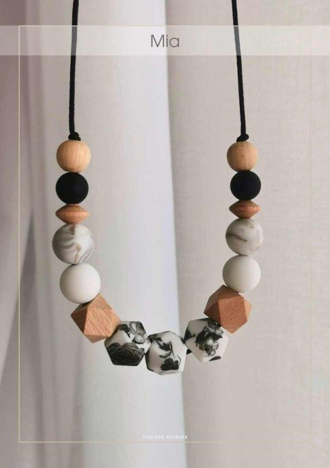 « Mia » – Collier de maternité épuré aux 3 perles diamant