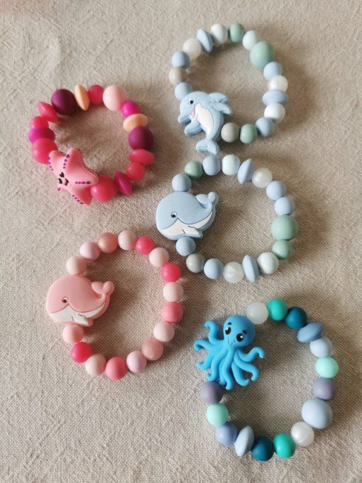 Bracelet Créatif, élastique : l'Océan